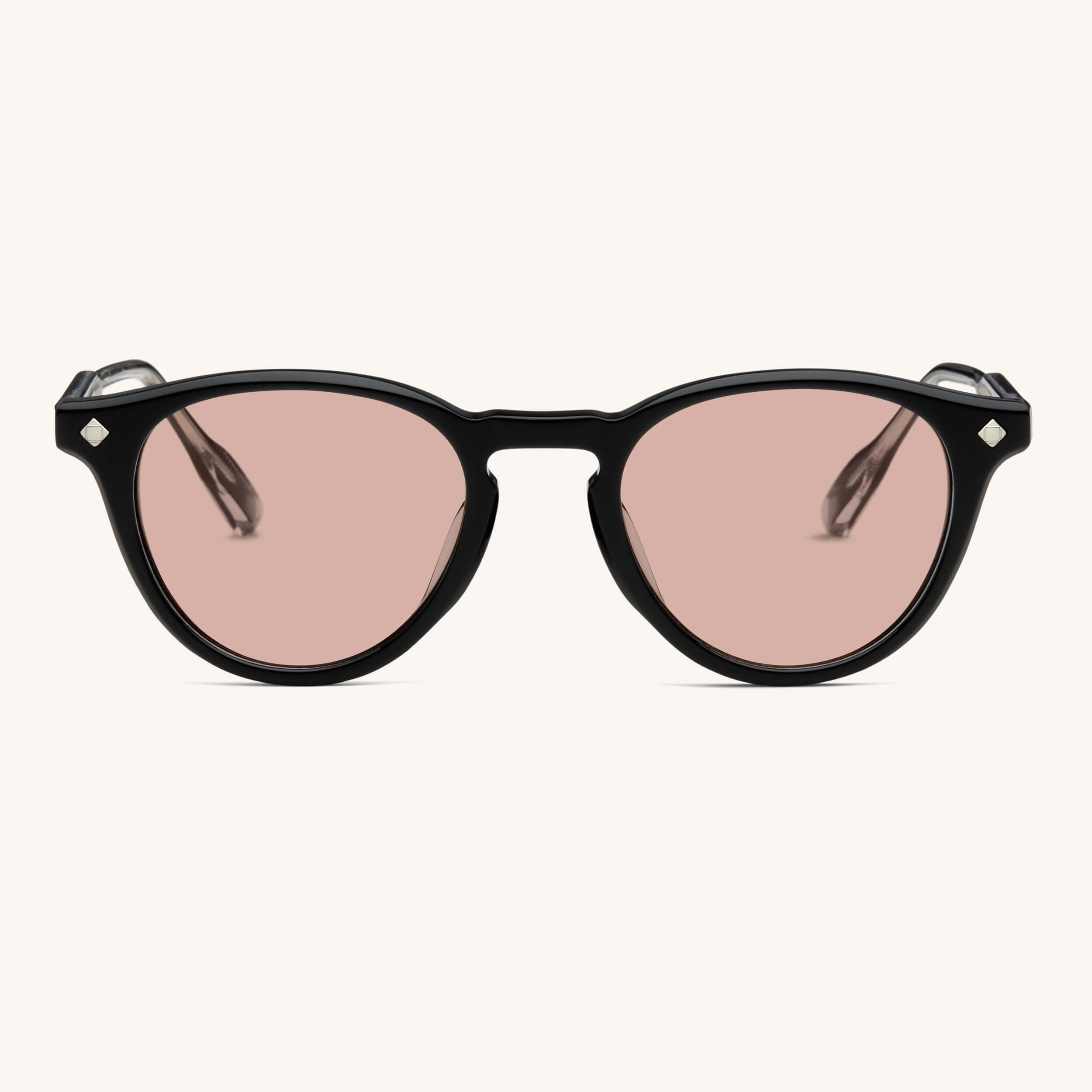 Black round lens sunglasses best sale